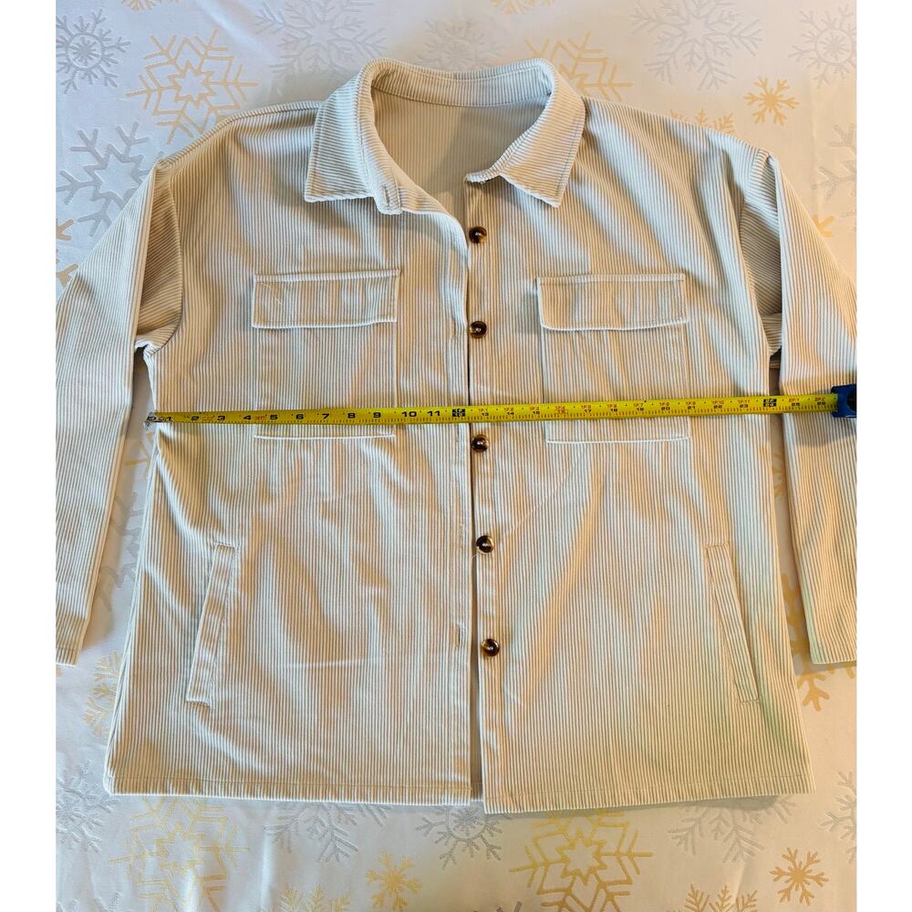 Shacket Creamy Soft Corduroy Front And Side Pocke… - image 5